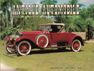 ANTIQUE AUTOMOBILE 1977 MAR - '25 SPRINGFIELD R-R SILVER GHOST, '47 CHRYSLER TC
